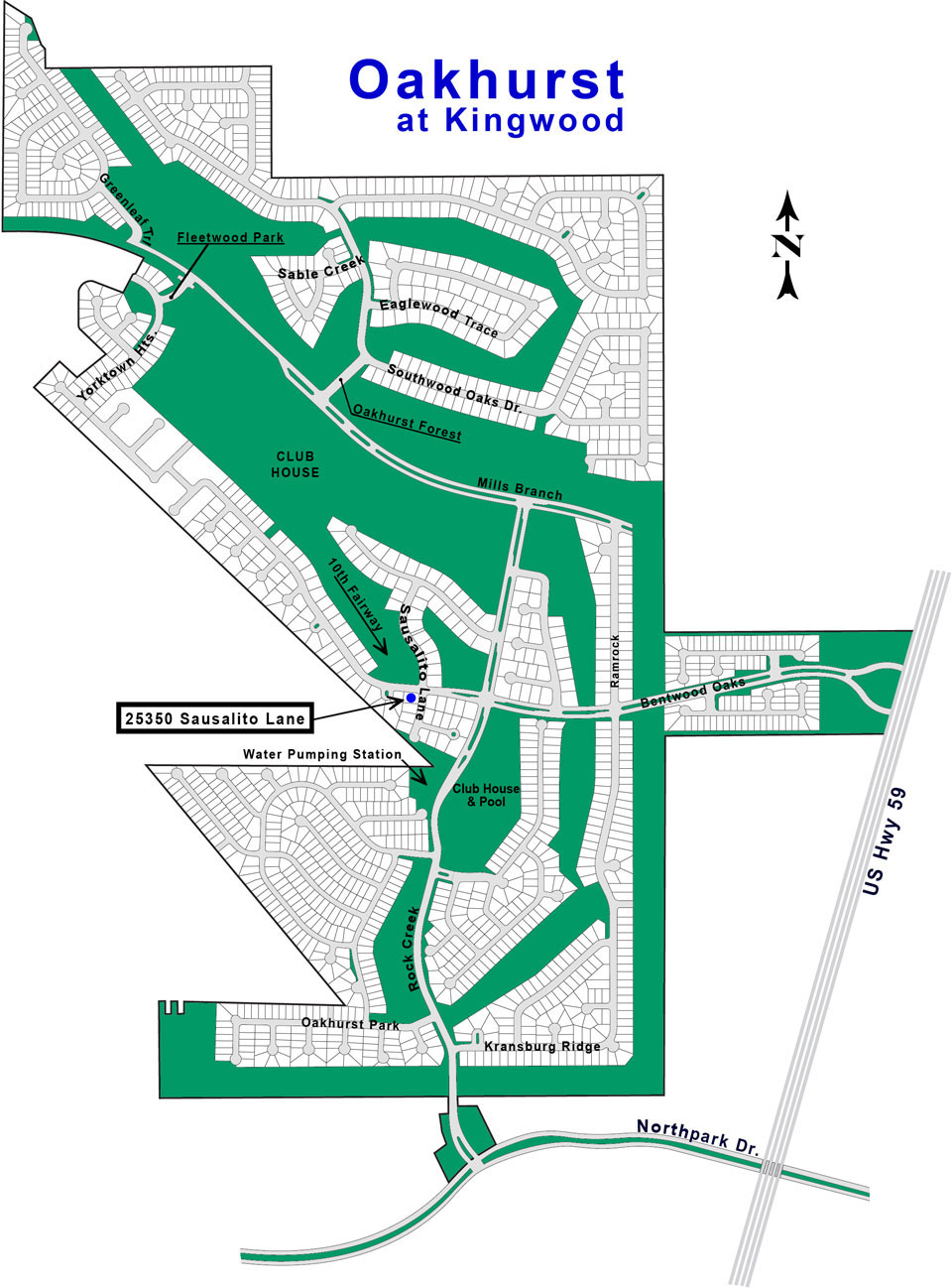 Map to home for sale at 25350 Sausalito Ln.